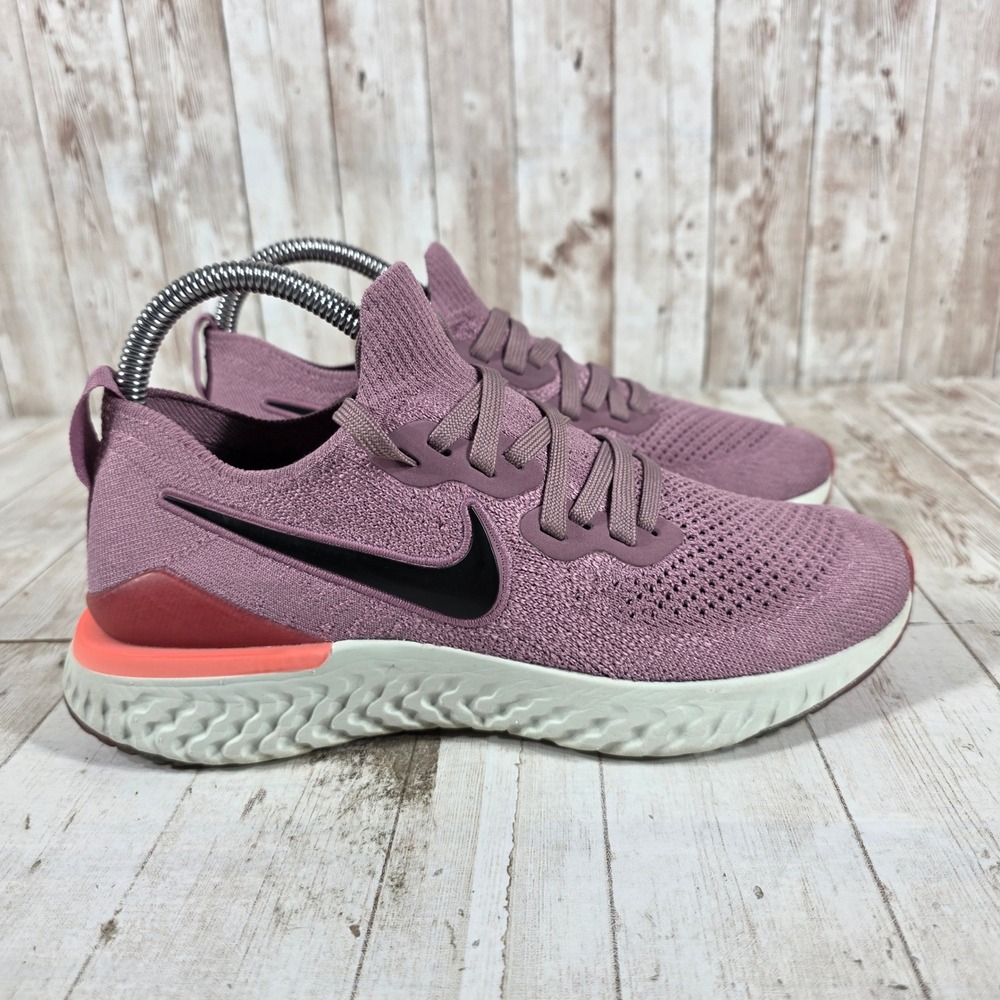 Nike Epic React Flyknit 2 Womens 7 Plum Dust Ember Glow Running Shoes BQ8927-500